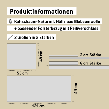 Maße für die Spielmatte