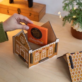 Preview: Adventskalender als Lebkuchenhaus zum Befüllen