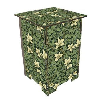 Photohocker mit Vintage Blumenmotiv
