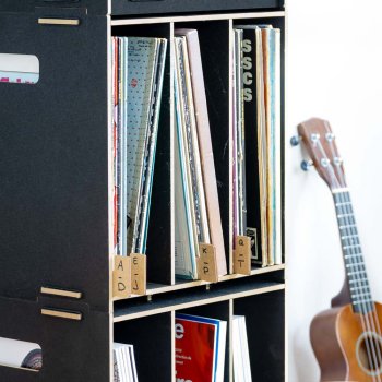 Preview: Register aus MDF für Schallplattenregal