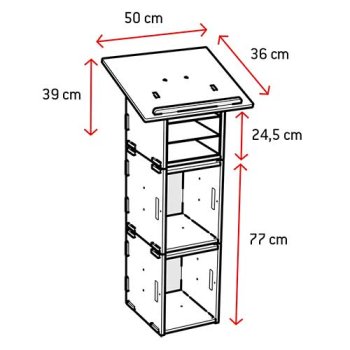 Preview: Maße für Pult auf zwei Werkboxen