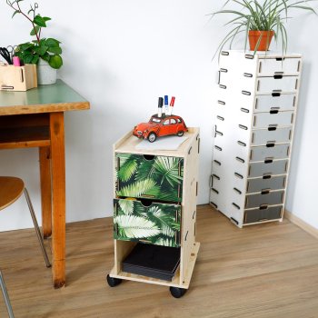 Rollcontainer mit Schubladeneinsatz