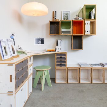 Werkbox Schreibtisch und Regalsystem