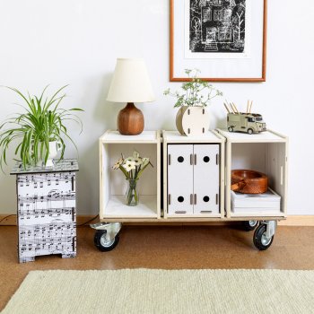 Preview: WERKBOX Pappel Weiß als Sideboard
