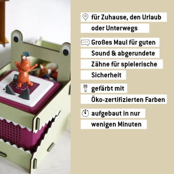 Preview: Tragebox Krokodil für Toniebox und Tonies