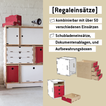 Werkbox Regal mit Modulen