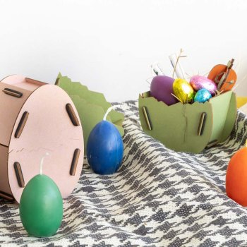 Preview: 3er-Set Geschenkbox Osterei klein