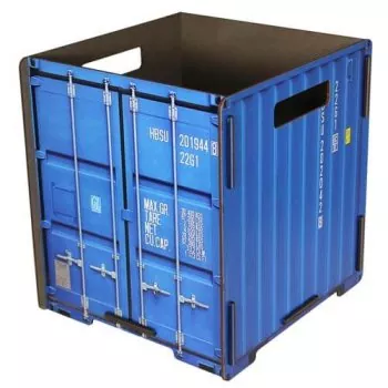 Container Papierkorb| blau