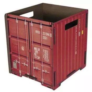 Container Papierkorb| rot
