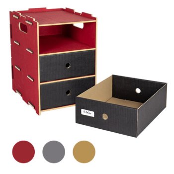 Schubladenboxen Organizer Regaleinsatz Ordnungsbox Textilbox mit 3 Schubladen...