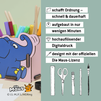 Die Maus - Stiftebox Elefant