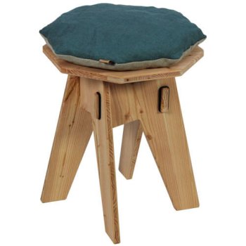 Holzhocker Douglasie achteckig