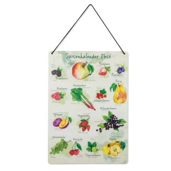 Saisonkalender Obst Holzschild | A3