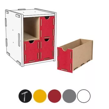 WERKBOX Modul 2x2 - Schublade MDF