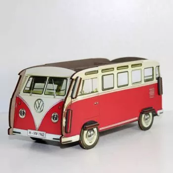 VW T1 Bus als Stiftebox in rot | WERKHAUS