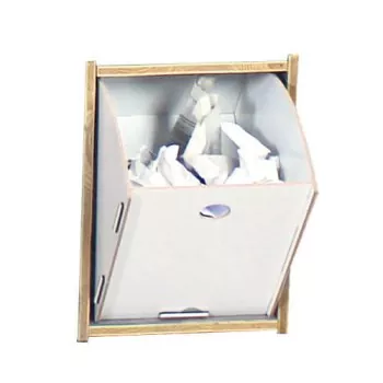 WERKBOX Regaleinsatz Papierkorb weiß | geöffnet