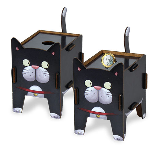 Spardose Aus Holz Schwarze Katze Werkhaus Online Shop