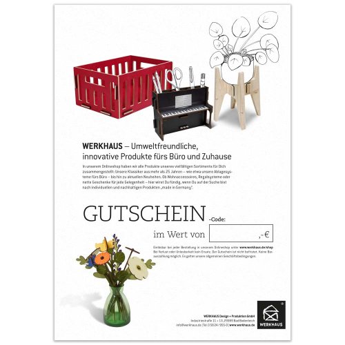 Gutschein zum Verschenken und Ausdrucken | WERKHAUS