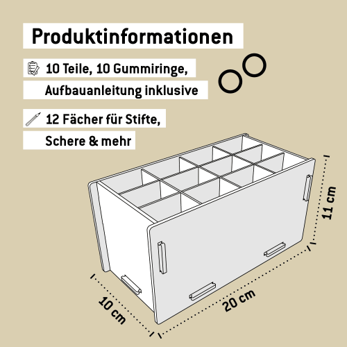 Container Stiftebox Blau Maße
