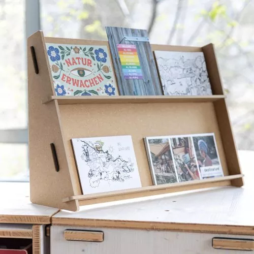 Postkartenständer für Querformat und Hochformat