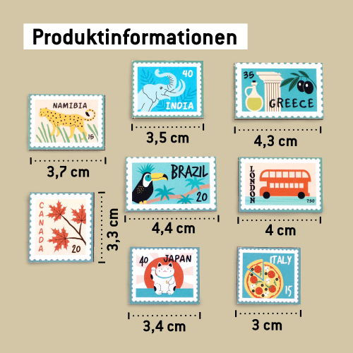 Produktinformationen Magnet-Set Briefmarken 1