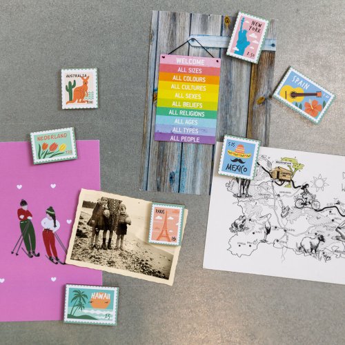 Briefmarken als Kühlschrankmagnete