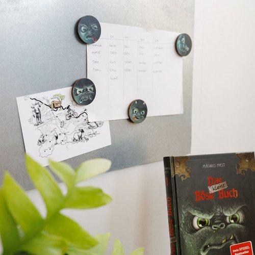 runde Magneten vom kleinen bösen Buch