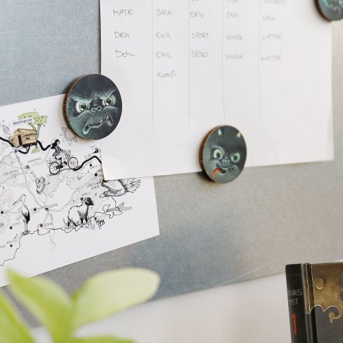 Grimassen vom kleinen bösen Buch als Magnete