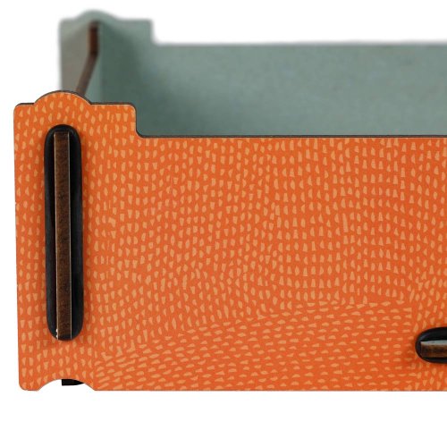 Aufbewahrungsbox Orange Detail Außen