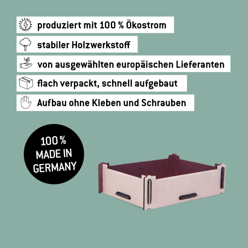 Kleine Aufbewahrungsbox: Produktion in Deutschland mit 100 % Ökostrom