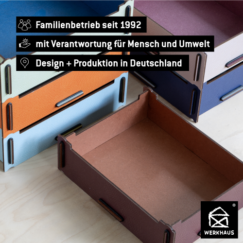 Kleine Aufbewahrungsbox: Design und Produktion in Deutschland