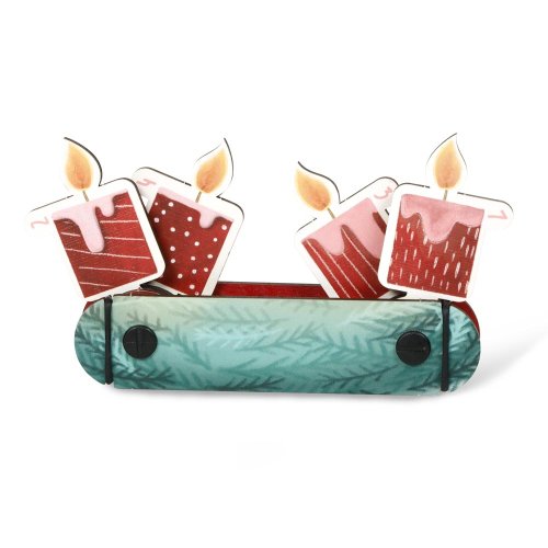 Mini Adventskranz zum Ausklappen