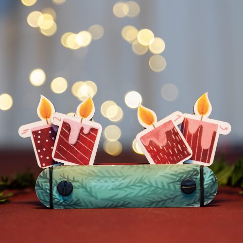 Mini Adventskranz für Zuhause und Unterwegs