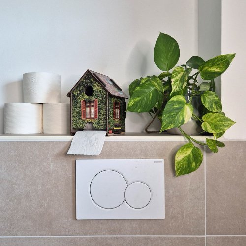 Toilettenpapierhalter Haus mit Efeu | WERKHAUS