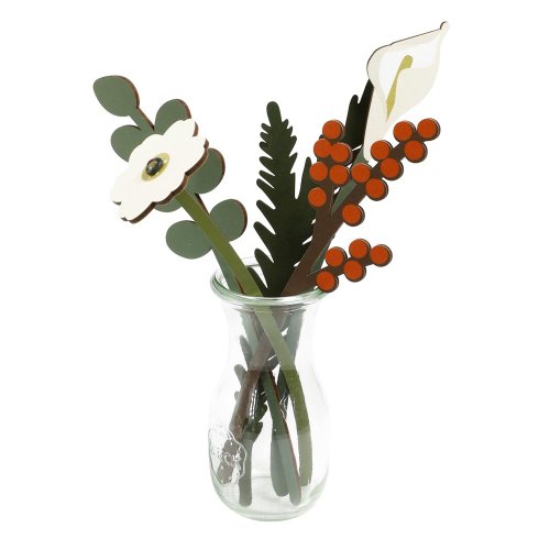 Blumenstrauß aus Holz für den Winter