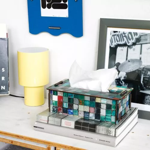 Kosmetiktücherbox mit Mosaik Muster