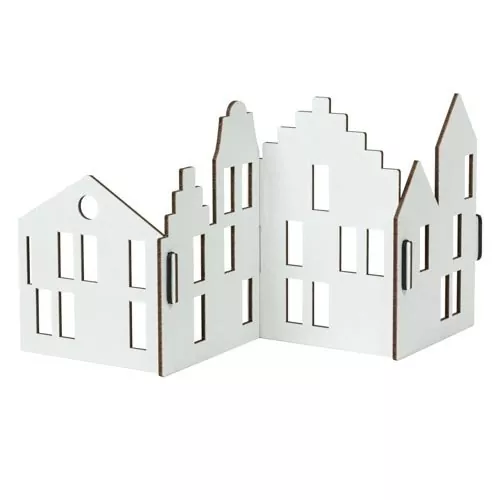 Häuserzeile weihnachtlich