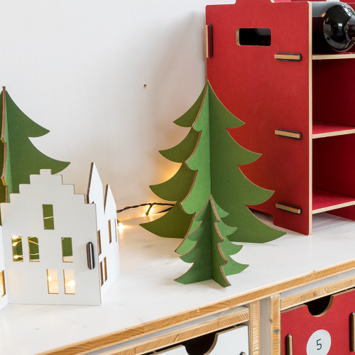 nachhaltige Weihnachtsbäume als winterliche Deko