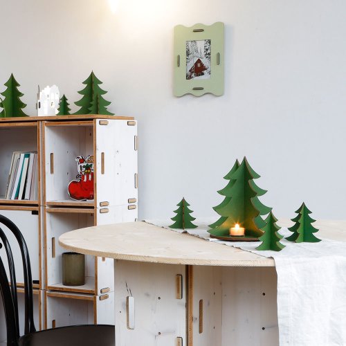 Deko Weihnachtsbäume für den Tisch