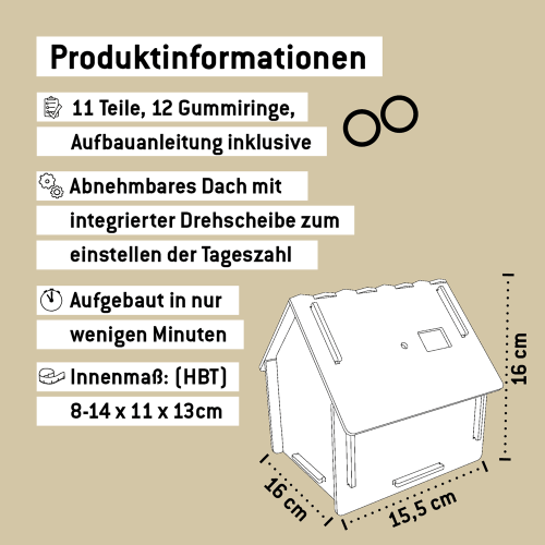 Produktinofrmationen Adventskalender Lebkuchenhaus