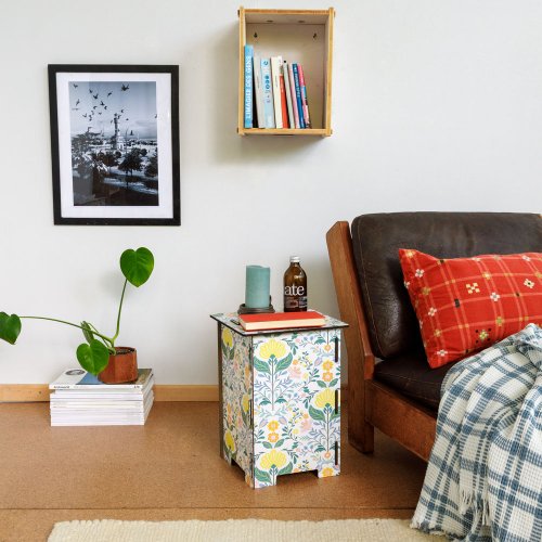 Photohocker mit Skandi-Print