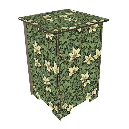 Photohocker mit Vintage Blumenmotiv
