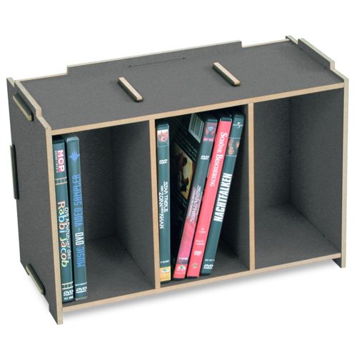 Medienbox DVD Regal in grau | WERKHAUS