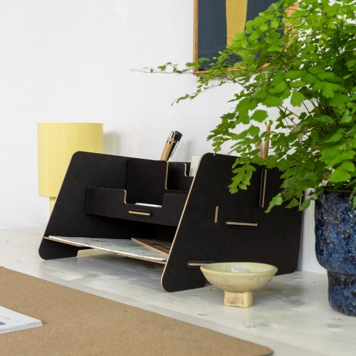 Kleiner Schreibtisch Organizer in Schwarz