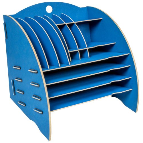 Organizer mit vielen Fächern in blau