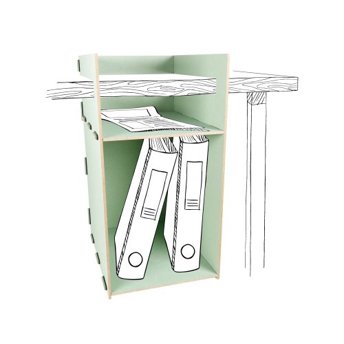 Hängebox | Schreibtisch Jadegrün