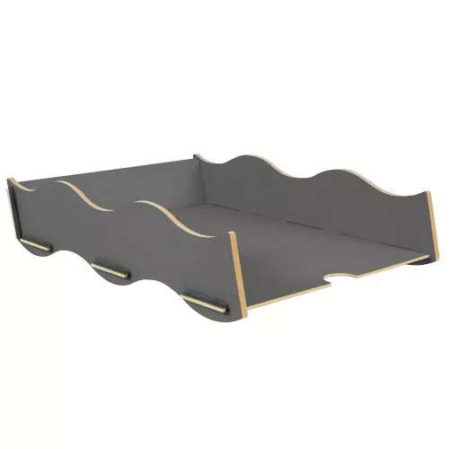 Briefablage zum stapeln dunkelgrau