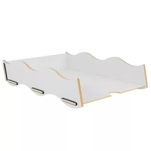 Briefablage wellig weiß