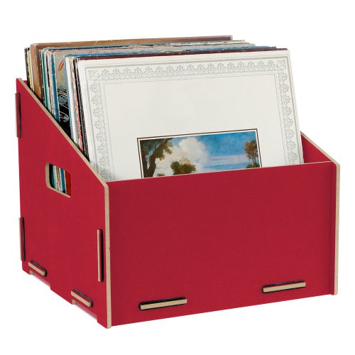 rote Schallplatten Sortierbox