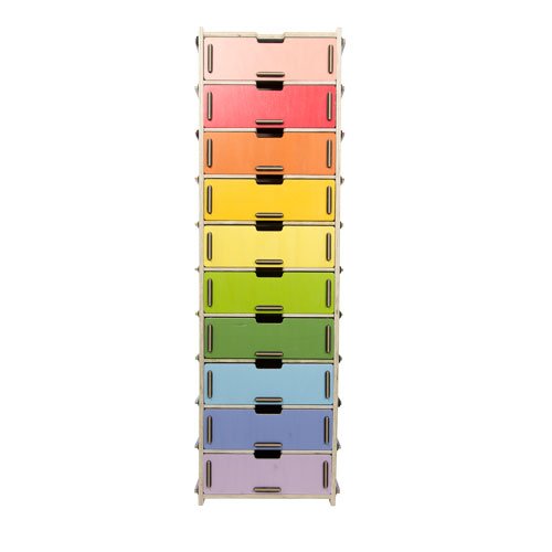 Schubladen für 10er Tower | Ablagemodul Regenbogen